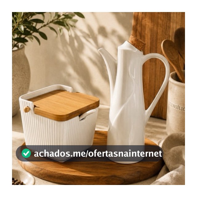 Kit Azeiteiro/Galheteiro Oasis de Cerâmica + Saleiro de Cerâmica  Hauskfraft