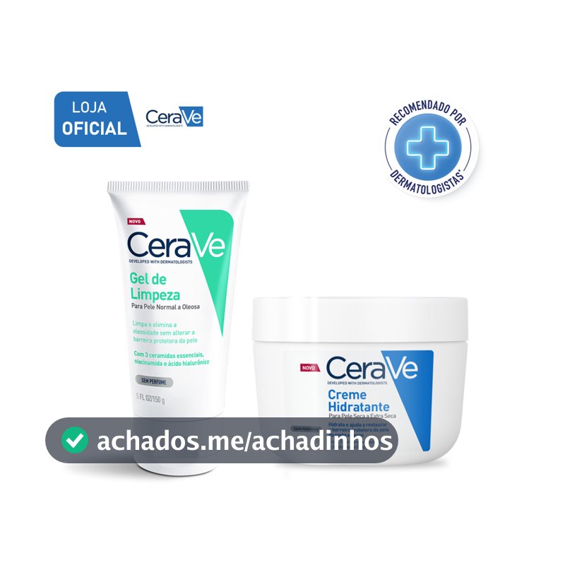 Kit CeraVe Gel de Limpeza Facial 150g + Creme Hidratante Corporal 85g