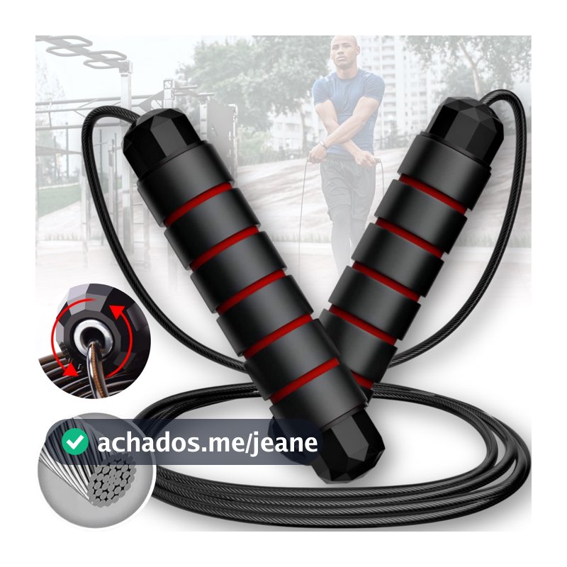 Corda De Pular Profissional Ajustavel Crossfit Malhar Academia Exercício em Casa