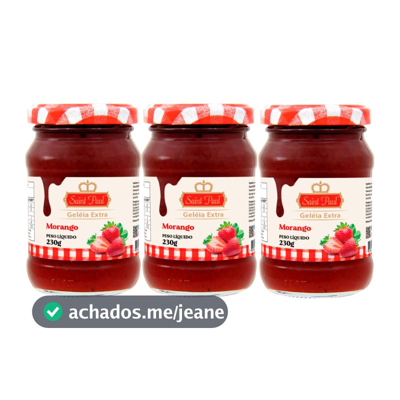 Kit 3 Geleias de Morango 230g - Saint Paul