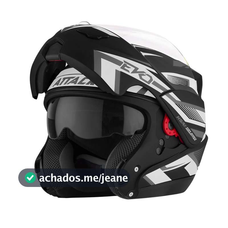 Capacete Escamoteável Robocop Articulado Pro Tork Attack Evo Fosco Masculino e Feminino