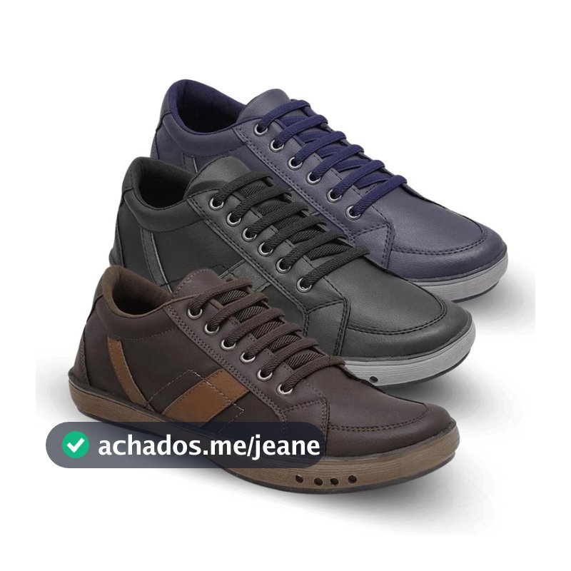 Kit 3 Pares Tênis Casual  Conforto e Praticidade para o Dia a Dia sapato bonito tenis estiloso