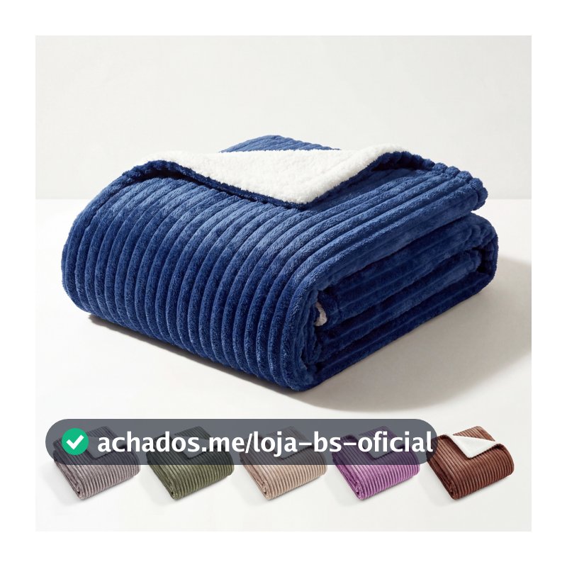 Cobertor Sherpa Casal 2,20x1,80 Grossa Manta Quentinha Coberta Queen