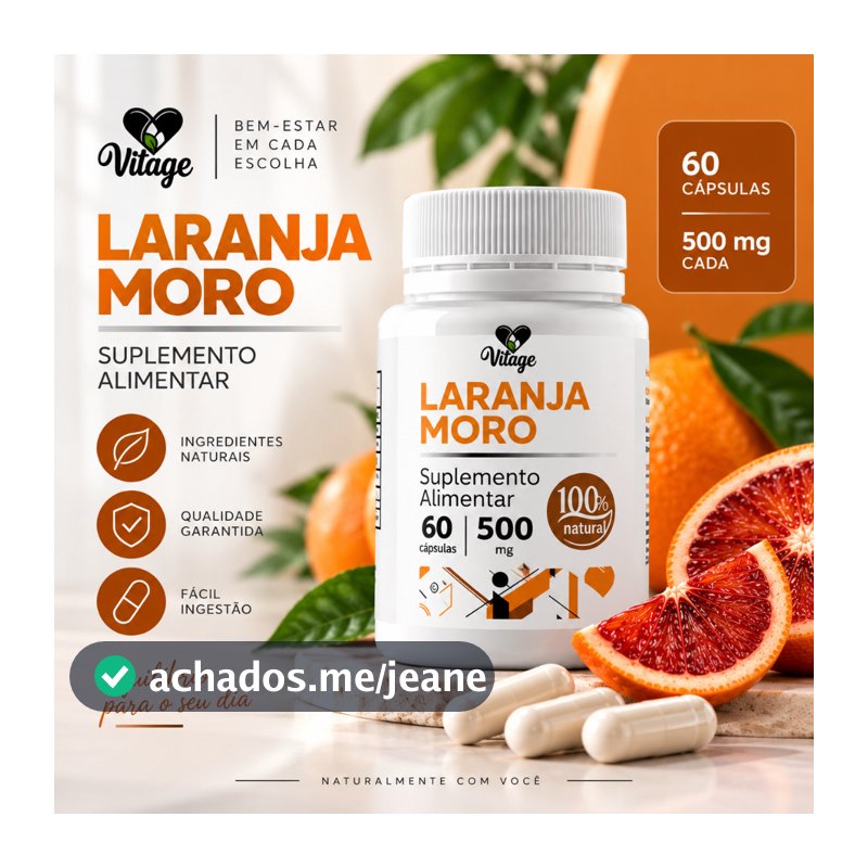 LARANJA MORO VITA C  500MG  60CÁPS Envio Imediato