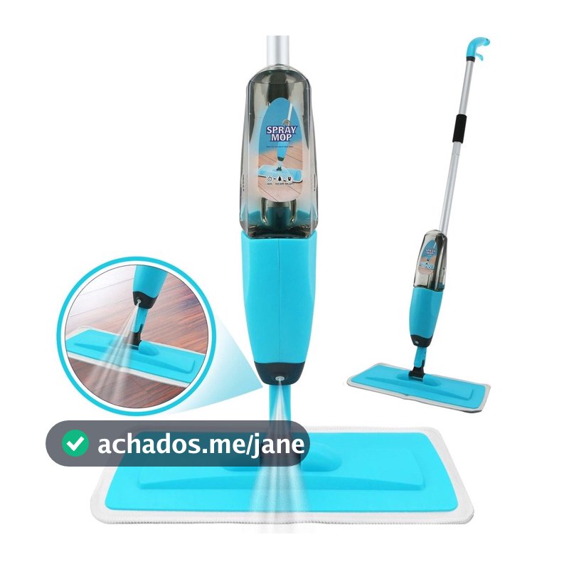 Mop Spray Magico Esfregão Com Reservatorio Rodo De Limpeza Microfibra Refil