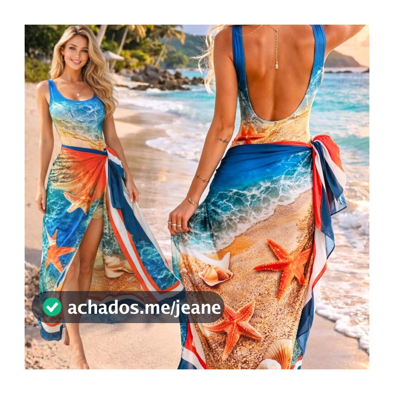 Maio Conjunto Body Com Bojo Mais Saida de Praia Pareô Canga Longa Feminino Moda Praia Quadrada Preto