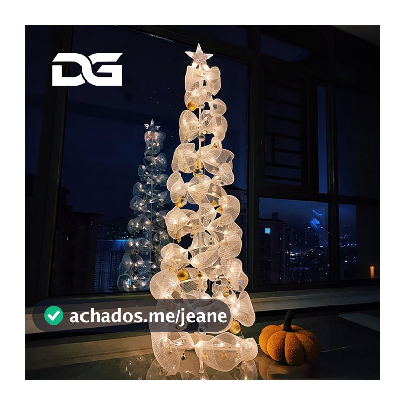 Árvore de Natal LED 1,8m DIY pisca pisca iluminada dobrável Decoração Completa Montagem Fácil N10