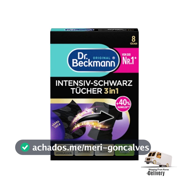 Dr Beckmann Panos Pretos Intensivos Para Fibras Pretas E Lisas Intensas 8 Folhas