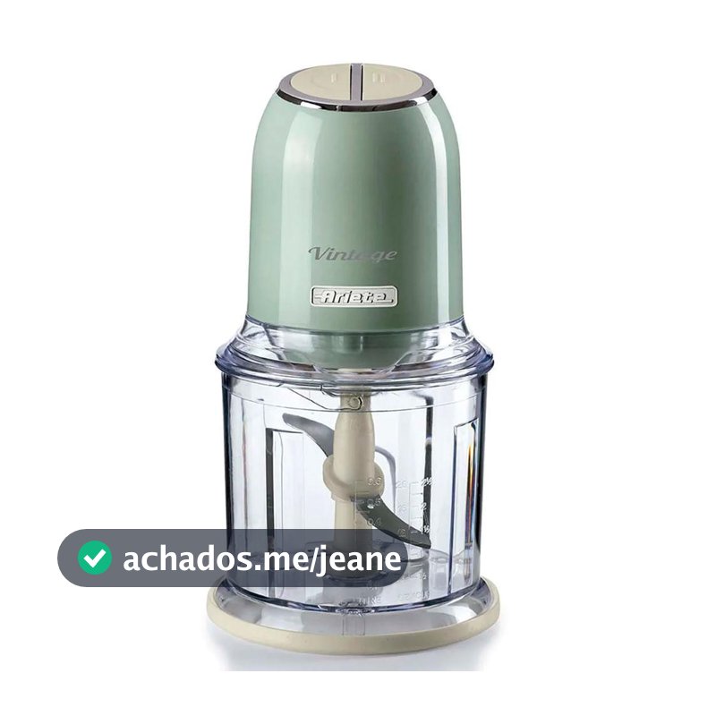Processador de Alimentos Vintage Ariete com 02 Velocidades, Capacidade de 600 ml - 00C04380