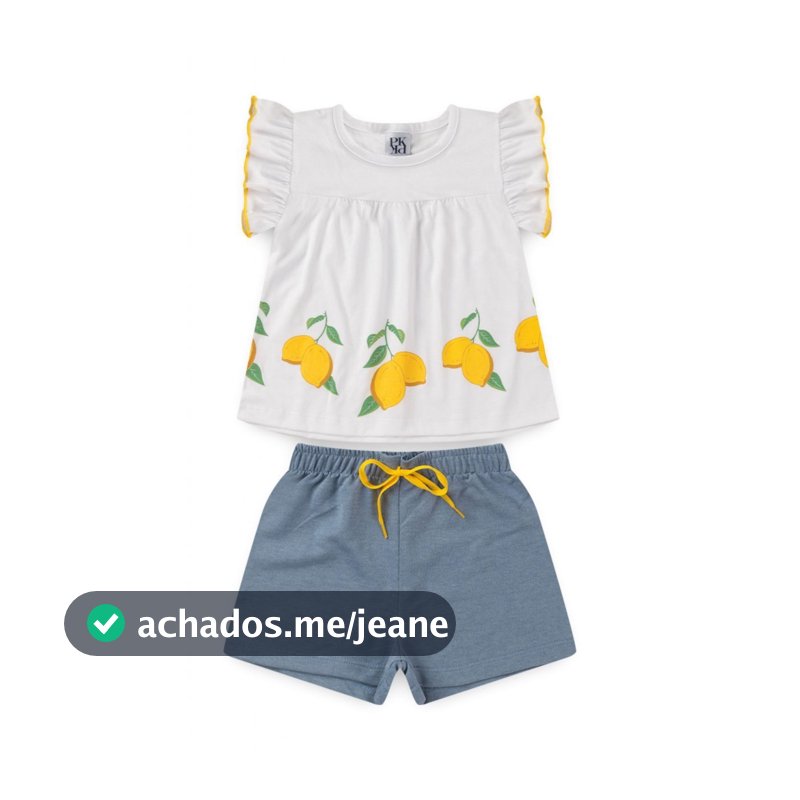 Conjunto Infantil Feminino Shiny Lemons