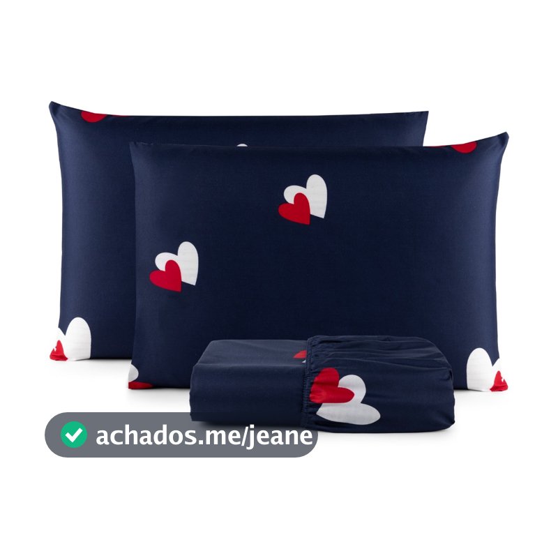 Jogo de Lençol Casal 200 Fios 3 Peças com Elástico Padrão Cama Box Toque Macio