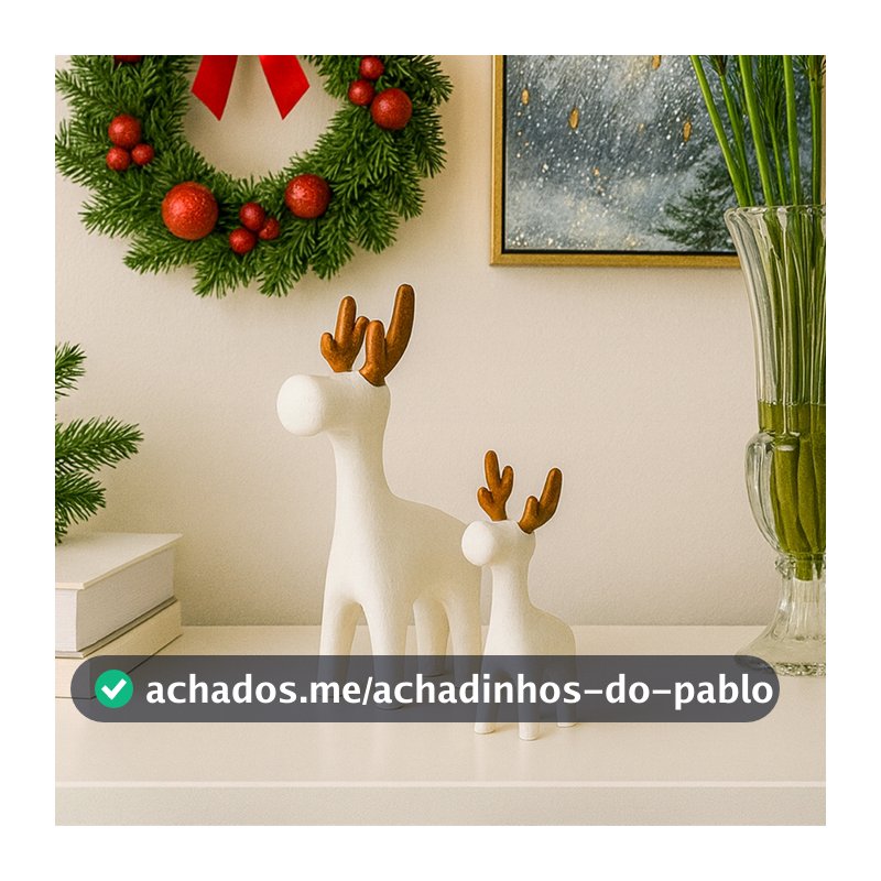 Kit de Renas Natalinas Decorativas Minimalistas Enfeite de Natal Servo de Decoração