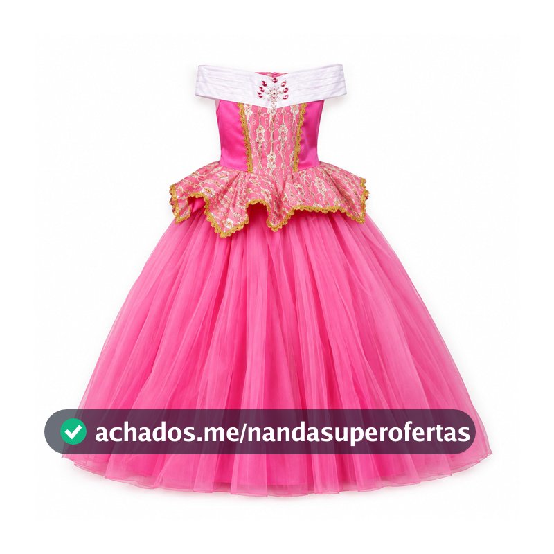 Fantasia vestido infantil de princesa, rosa pink, com tule. Princesa aurora, para festa, aniversário, menina.
