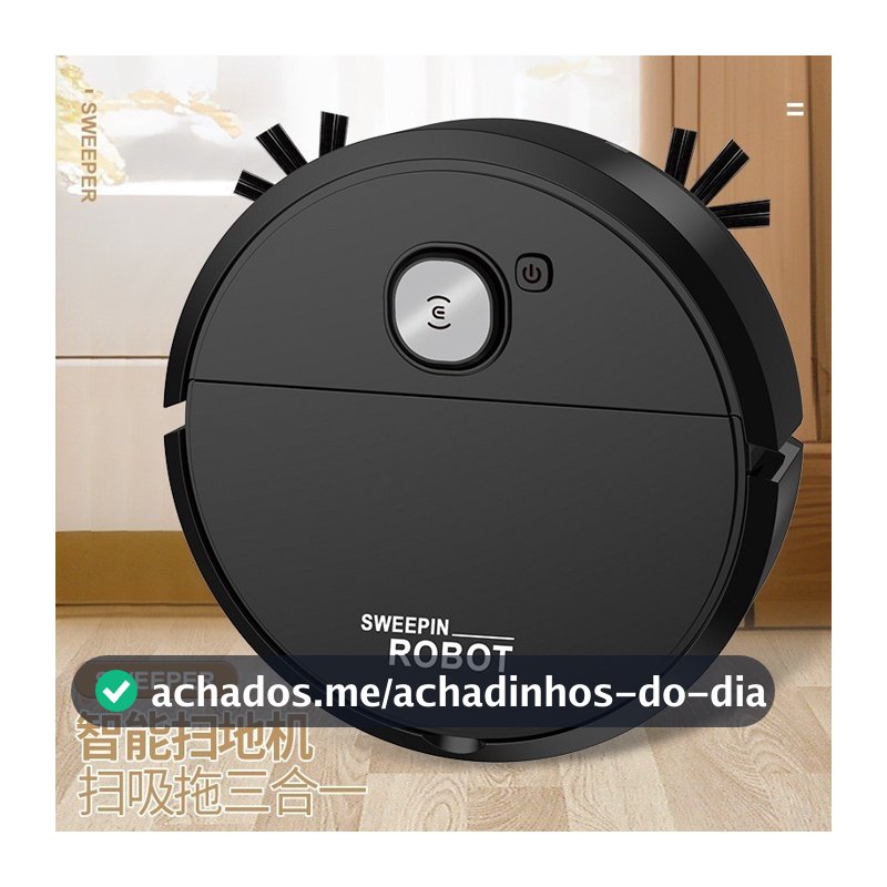Robô Varredora/Aspirador De Pó  Automática 3 Em 1 Limpeza Doméstica Robótico Inteligente E Silencioso