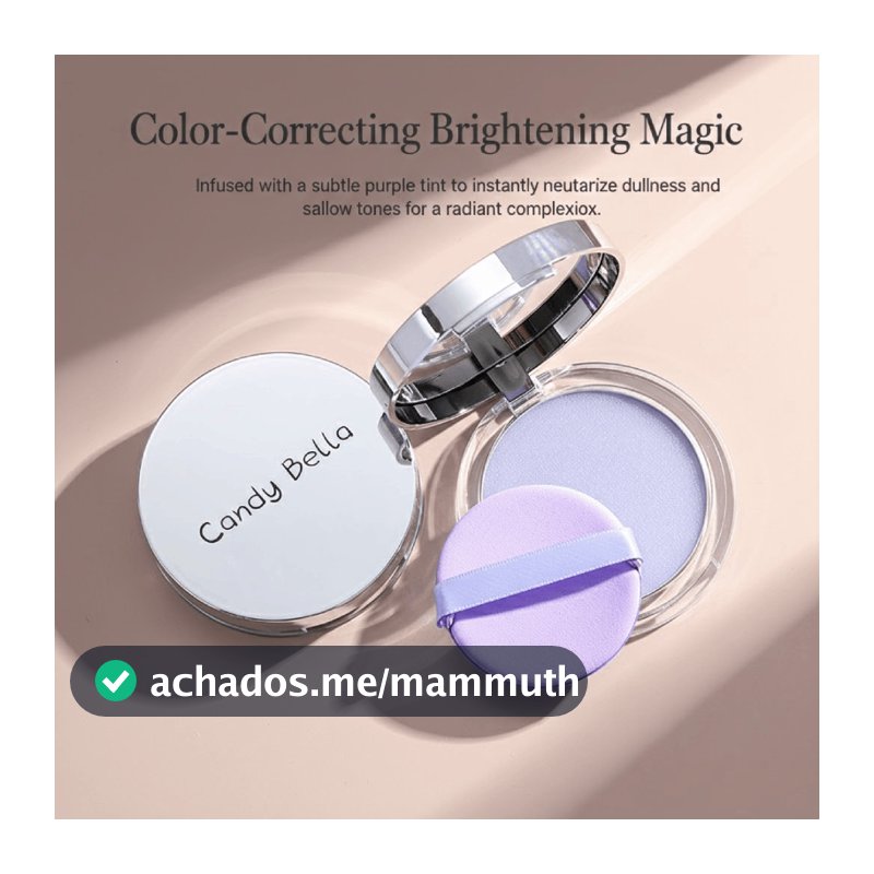 Pó Prensado Translúcido Roxo Candy Bella-De Acabamento Fosco Leve E De Longa Duração Para Controle De Óleo , Iluminador