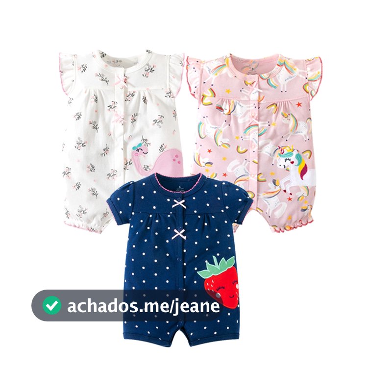 Baby Girl Recém-Nascido Bebês Nascidos De Manga Curta Rompers De Algodão Roupas De Macacão 0-24M