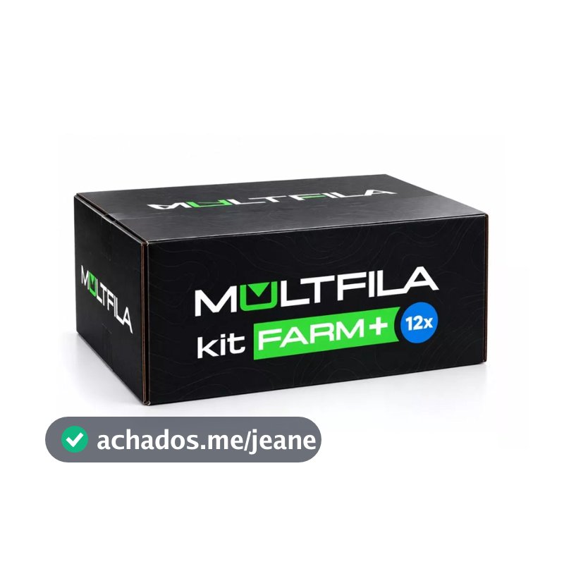 kIT Farm+ PETG Multifila 12kg com 12 Rolos de 1kg Preto ou Branco para Impressora 3D