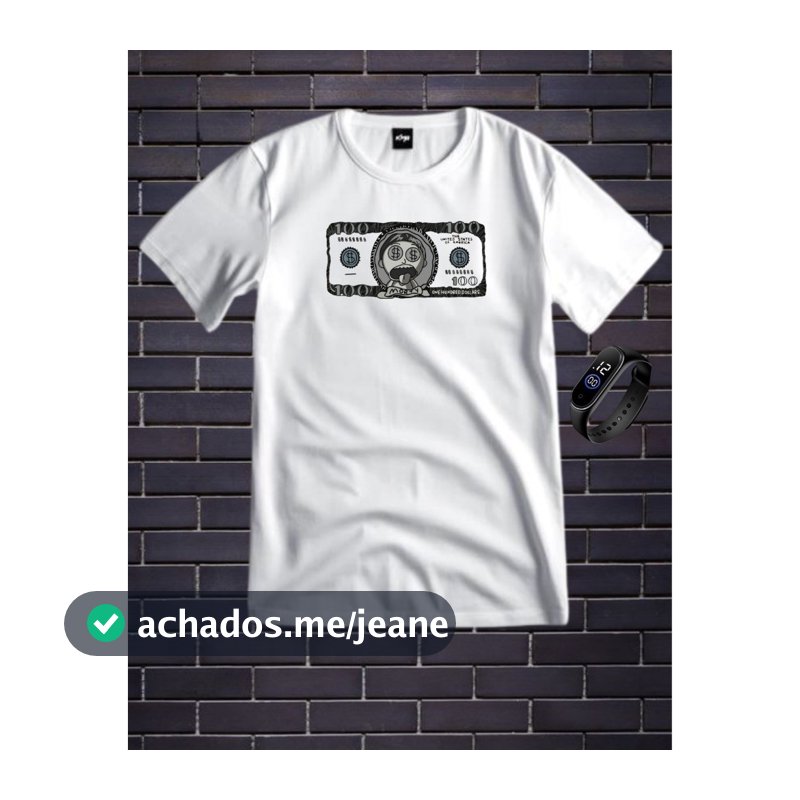Conjunto Kit Camiseta Algodão DOLLAR RICK 30.1 mais Relogio Digital