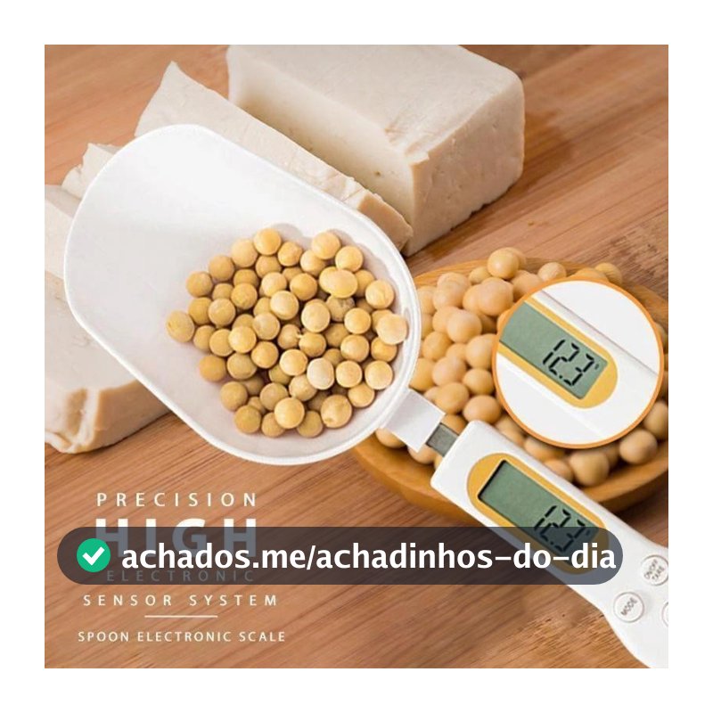 Colher Digital de Pesar 0,1-500g Com Display LCD - Medidora Elétrica de Alimentos/ Linha Premium Para Cozinha
