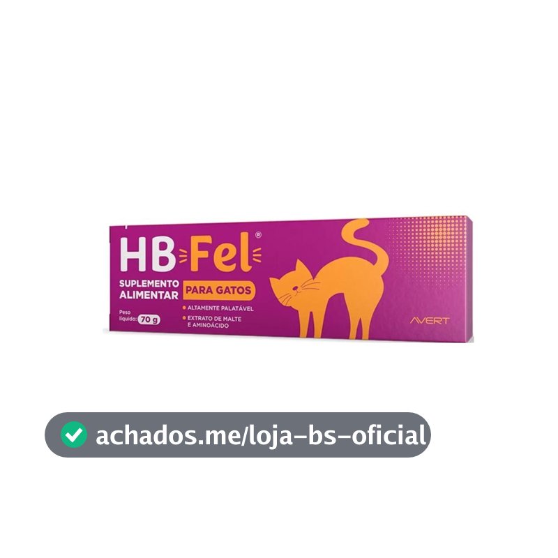 Suplemento Alimentar Gatos Elimina Bola de Pelos HBFEL 70g