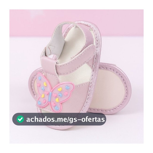Sandália para Bebê Menina com Aplicação Emborrachada Conforto Garantido