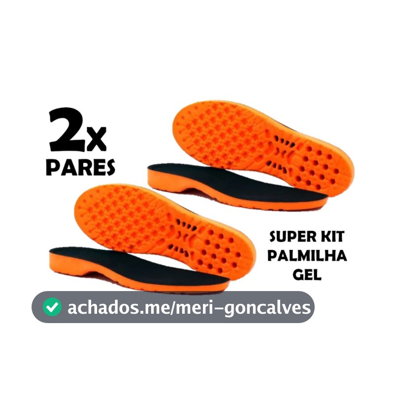 KIT 2 PARES DE PALMILHA EM GEL P.U ORTOPÉDICA ANATOMICA PARA VARIAS HORAS DE TRABALHO ENVIO IMEDIATO
