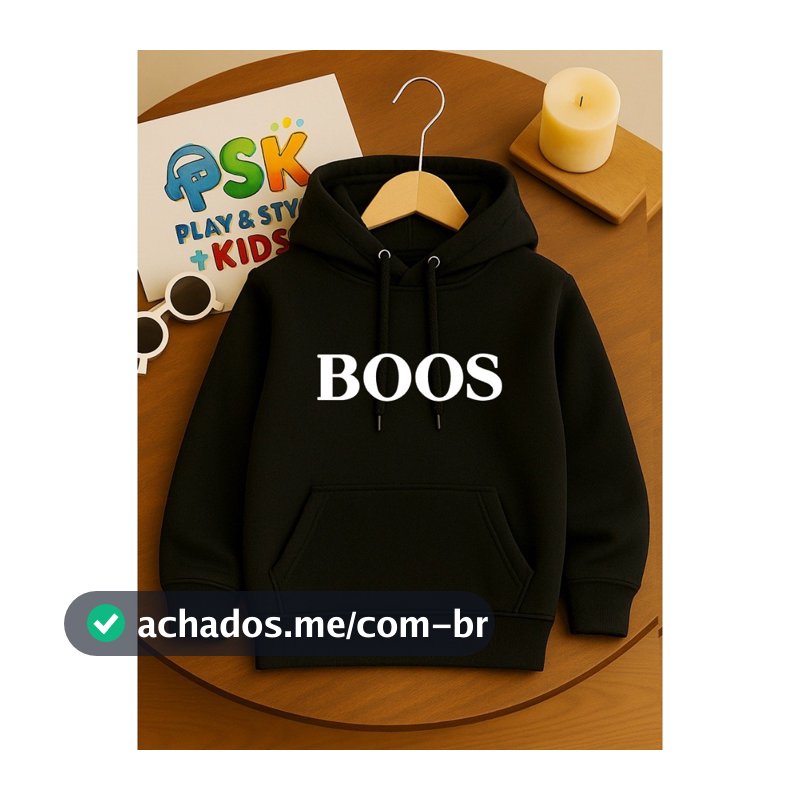 Blusa Moletom Masculino Estampado Boos Infantil Feminino 100% Algodão Premium Reforçado