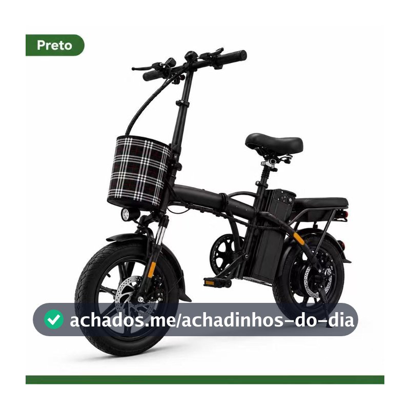 Bicicleta Elétrica Dobrável para Adultos – Pedal Assistido e Motor Brushless