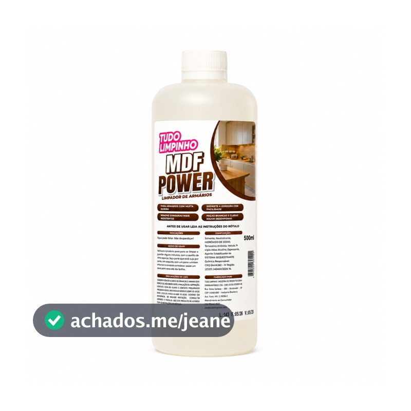MDF POWER LIMPADOR DE ARMÁRIOS 500ML REFIL TUDO LIMPINHO