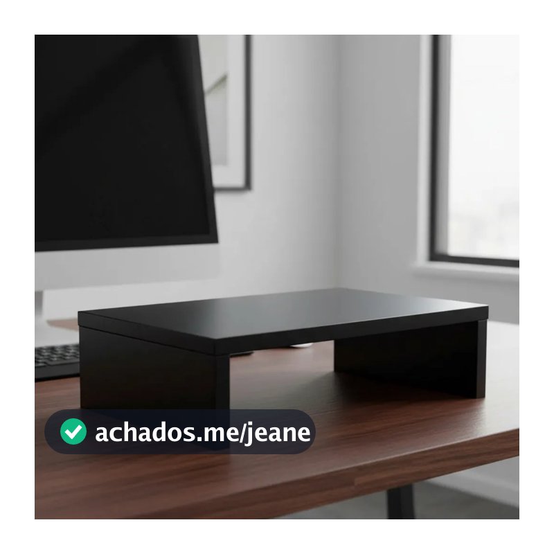 Base para Monitor MDF 33cm Home Office Mesa Gamer Suporte Escritório Organizador Decorativo Bancada