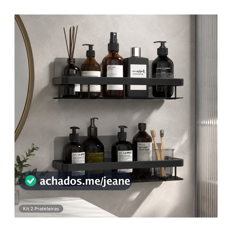 Prateleiras de Canto para Banheiro Porta Shampoo Sabonete Box Organizador Parede
