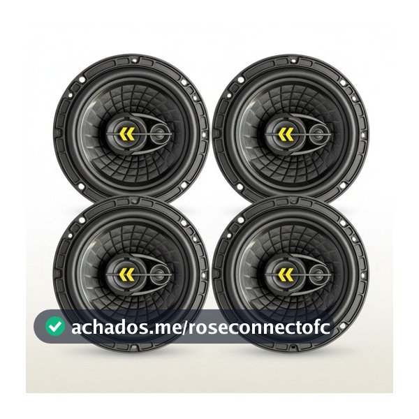 Kit 4 Alto Falante Bravox Revo 6 Pol Triaxial 140w Auto Preto
