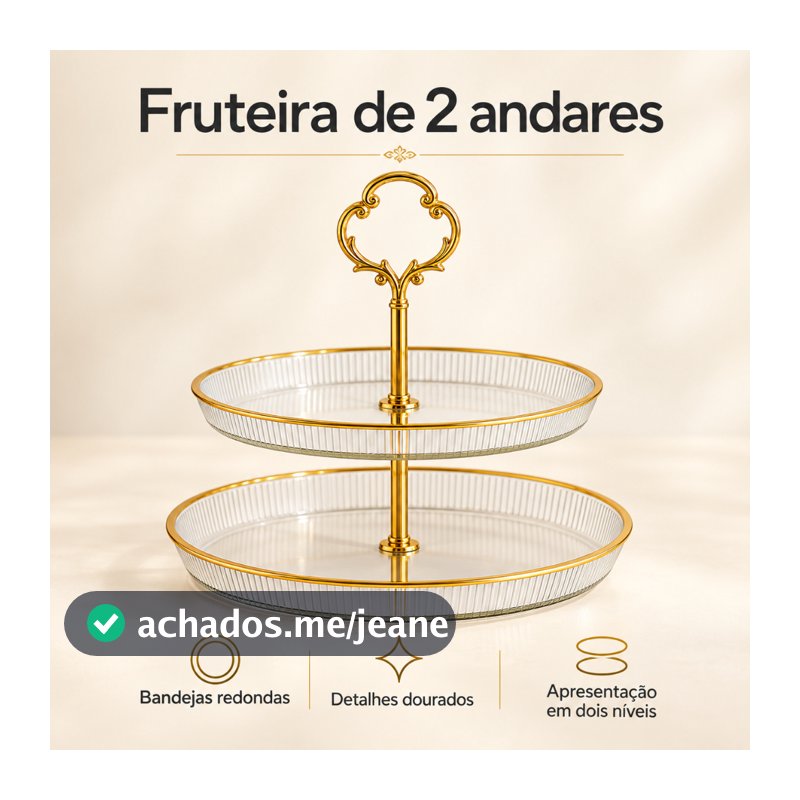 Suporte de Doces e Petiscos de 2 e 3 Andares  Decorativa para Mesa Posta, Festas, cha da tarde e eventos