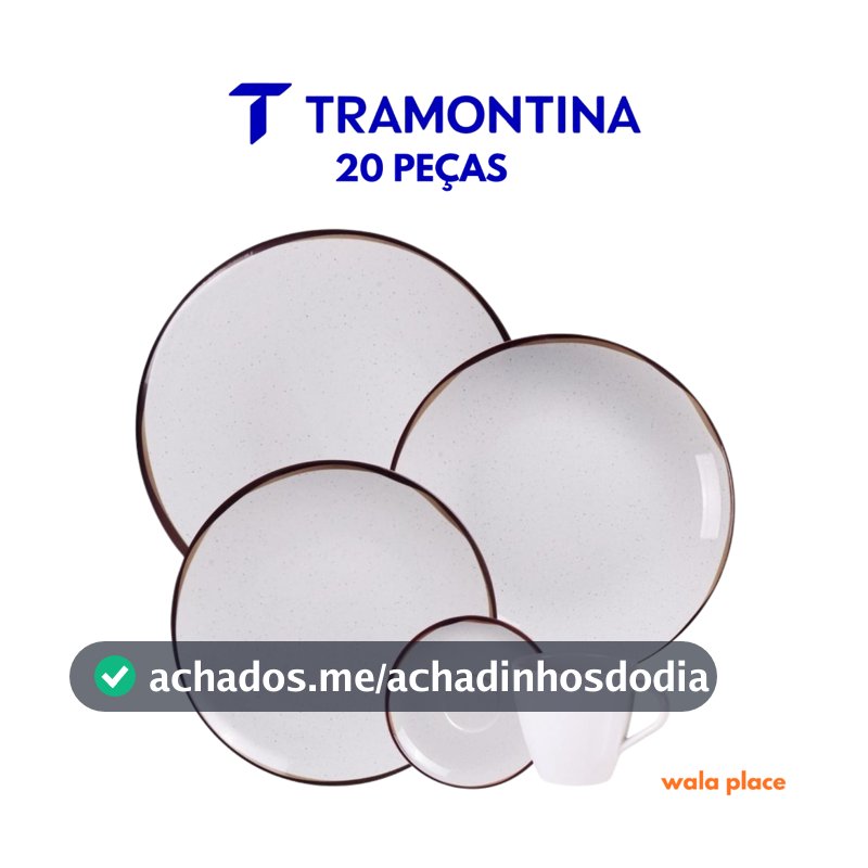 Jogo de Jantar Canyon Porcelana Decorada 20 Peças Tramontina