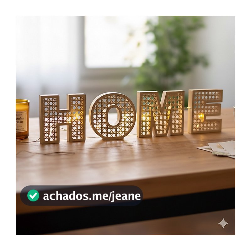 Home Decoração de Sala Palavra Decorativa Estilo Palha Indiana Adorno para Bancada Rack Aparador