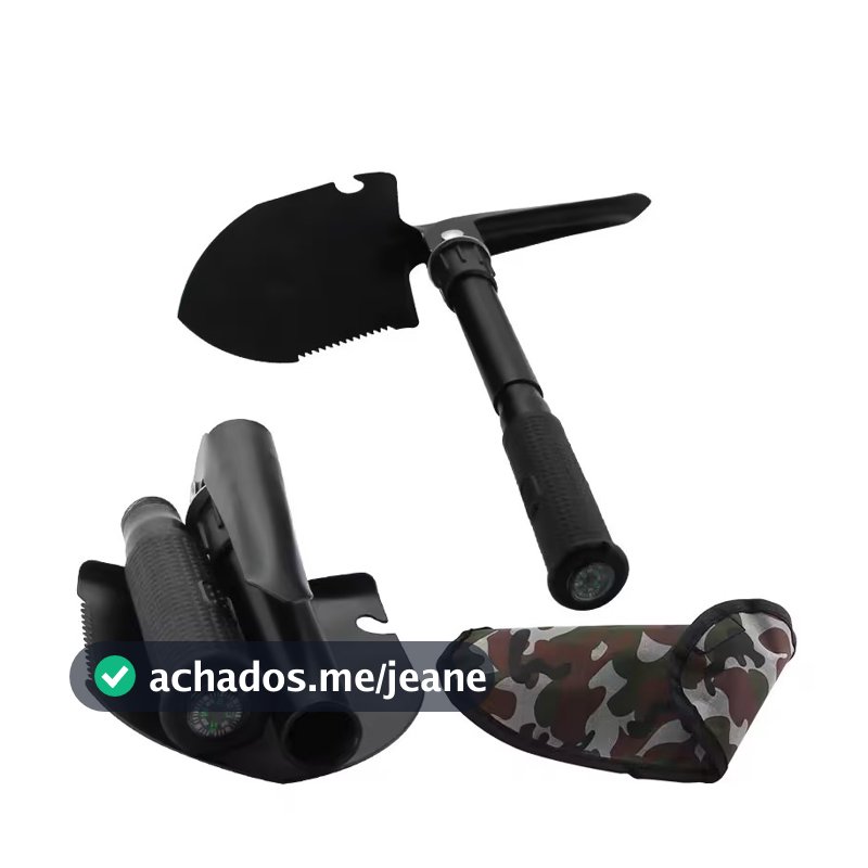 Pá Portátil Dobrável Militar De Emergência Multi-função Acampamento Camping