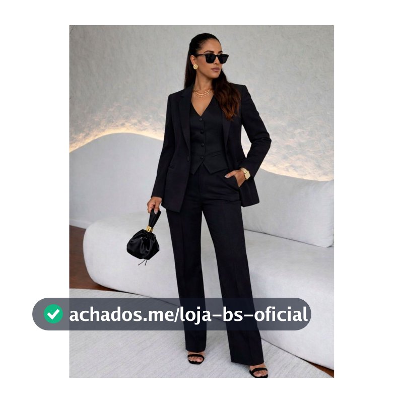 Conjunto Colete Calça e Blazer Alfaiataria Feminino Social