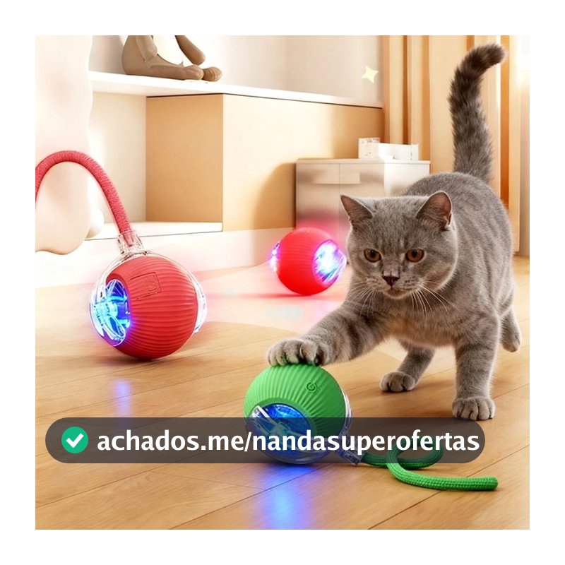 Bola Brinquedos De Rolamento Automático Cauda Do Falso Recarregável Bola Inteligente Gato Interativo