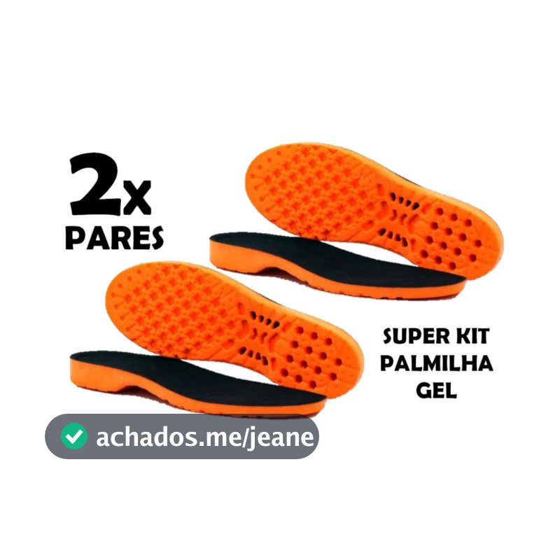 KIT 2 PARES DE PALMILHA EM GEL P.U ORTOPÉDICA ANATOMICA PARA VARIAS HORAS DE TRABALHO ENVIO IMEDIATO