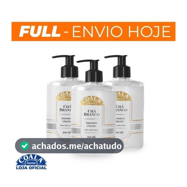 Kit Coala 3 Sabonetes Líquido Chá Branco 500ml