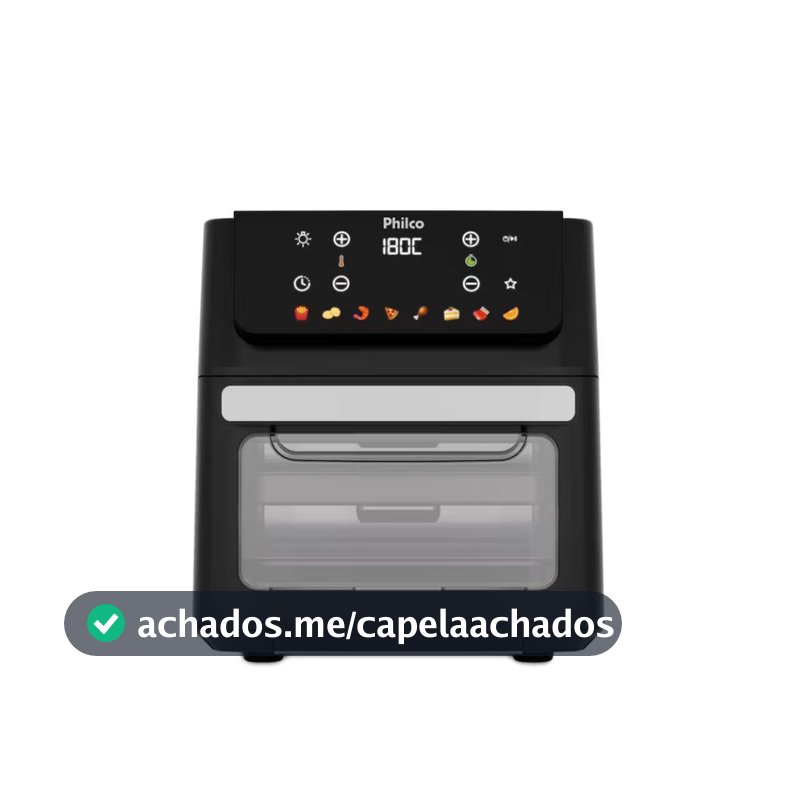 Fritadeira Elétrica Air Fryer Oven PAF11B Visor Removível Preta Philco