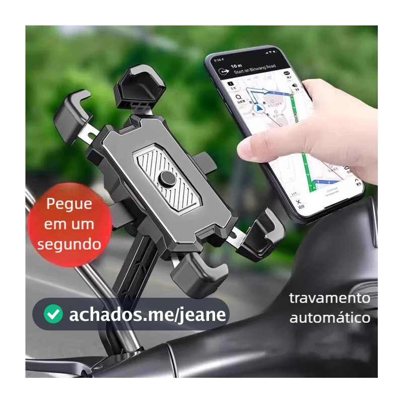 Suporte Celular Moto – Específico Ciclismo, Anti-Vibração Impermeável