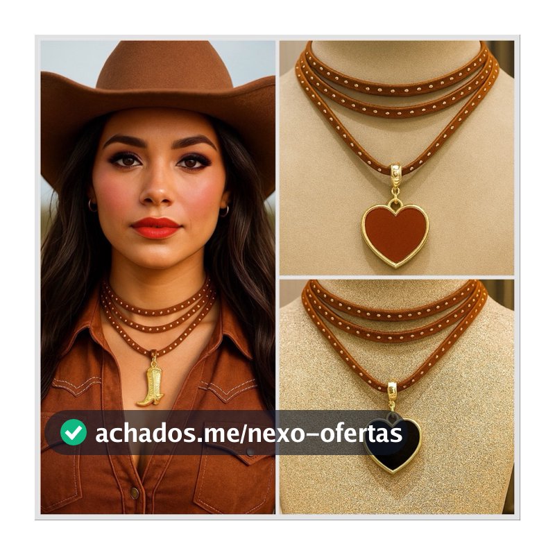 Colar estilo Country Sertanejo elegante vários modelos