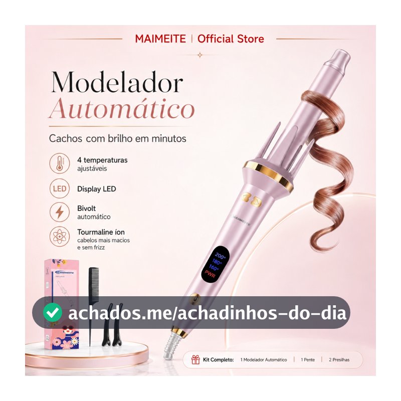 MAIMEITE alisador de Frisar Automático Bivolt Revestimento Cerâmico Painel LED Aquecimento Rápido
