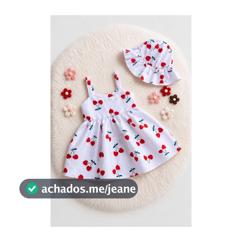Vestido Bebê Menina (3, 8 meses)