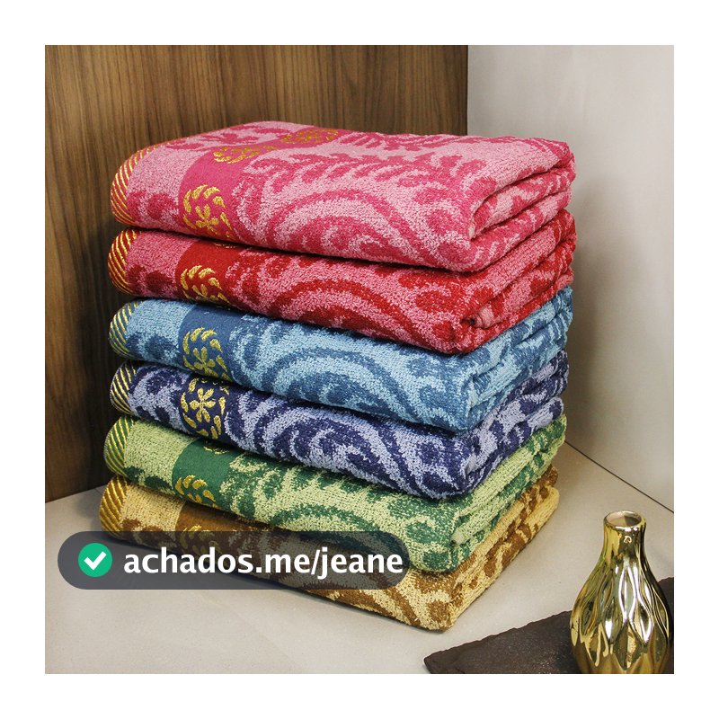Kit Toalhas de Banho Estampada Grande 140x70cm Felpuda Macia Alta Qualidade Bordada Sortida