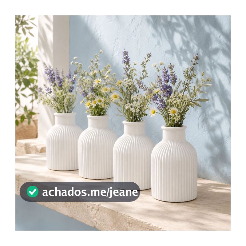 Kit 20 Vasinhos Vaso Decorativo Centro de Mesa Cha Revelaçao Lembrancinha Casamento Batizado
