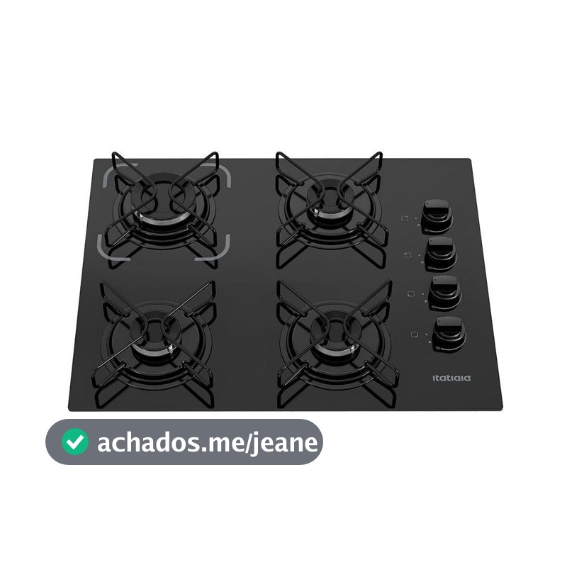 Cooktop Itatiaia Essencial 4 Bocas Vidro Preto Bivolt 3700000192