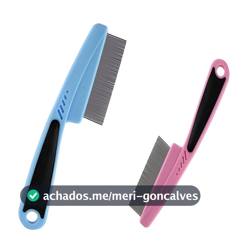 Pente Premium Fino Tira Pelos Remove Pulga Pets