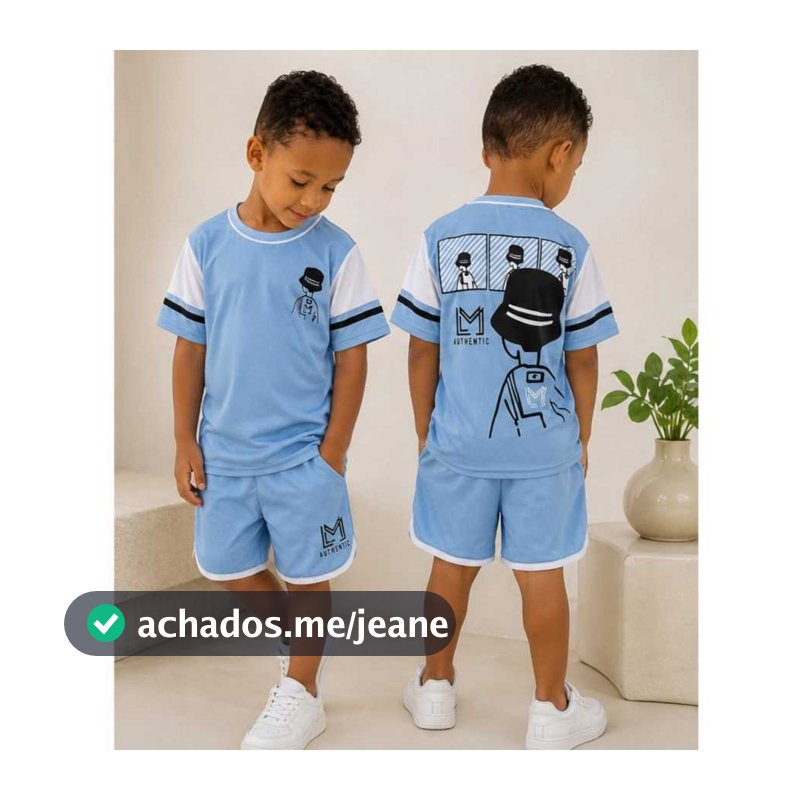 Conjunto infantil menino verão conjunto short e camisa confortáveis e fresquinhos para dia mais quente